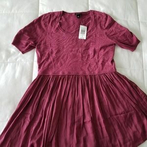 NWT, Satin and Knit Baby Doll Top, Size 00
